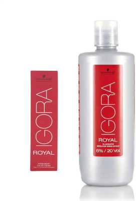 

Schwarzkopf Igora Royal Permanent color crème 5-57 Light Brown Gold Copper(1 tube) 60mL+ Igora Oil Developer 1000 mL(Set of 2)