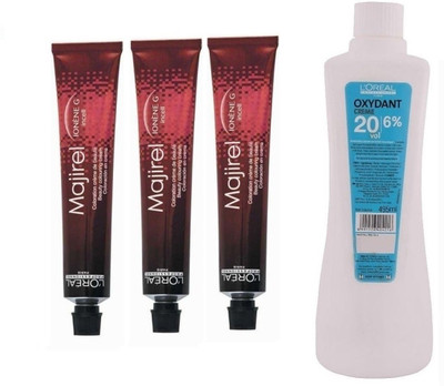 

L'oreal Paris Majirel No.5 Lightest Brown With Oxydant Creme 20 Vol 6% Developer (Set of 4)(Set of 4)