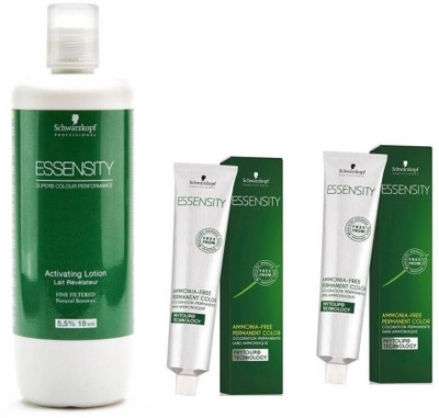 

Schwarzkopf Essensity Ammonia Free 6-68 Dark Blonde Chocolate Red 60 mL(2 tube) + Essensity Oil Developer 1000 mL(Set of 3)