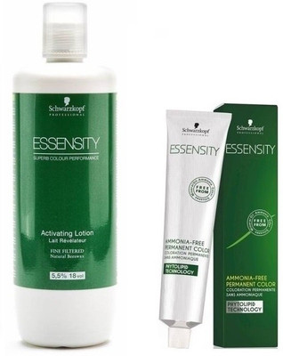 Schwarzkopf Essensity Ammonia Free 5-7 Light Brown Coper 60 mL + Essensity Oil Developer 1000 mL(Set of 2)