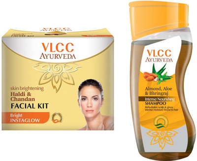 

VLCC Facial Kit and Shampoo Combo(Set of 2)