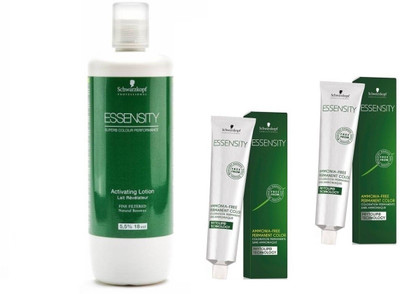 

Schwarzkopf Essensity Ammonia Free 6-88 Dark Blonde Red Extra 60 mL(2 tube) + Essensity Oil Developer 1000 mL(Set of 3)