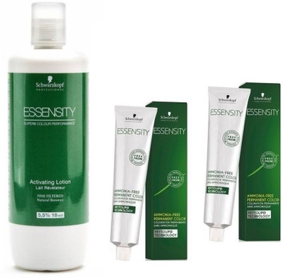 

Schwarzkopf Essensity Ammonia Free 3-0 Dark Brown 60 mL(2 tube) + Essensity Oil Developer 1000 mL(Set of 3)