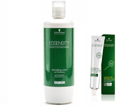 Schwarzkopf Essensity Ammonia Free 5-68 light Brown Chocolate Red 60 mL + Essensity Oil Developer 1000 mL(Set of 2)