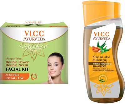 

VLCC Facial Kit and Shampoo Combo(Set of 2)
