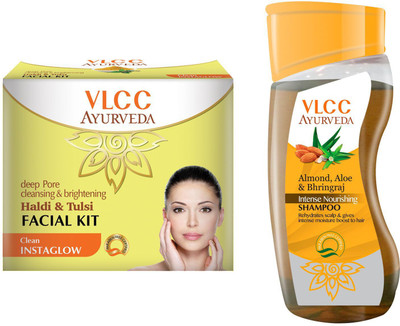 

VLCC Facial Kit and Shampoo Combo(Set of 2)