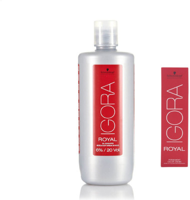 

Schwarzkopf f Igora Royal Permanent color crème 5-99 Light Brown violet Extra(1 tube) 60mL+ Igora Oil Developer 1000 mL(Set of 2)