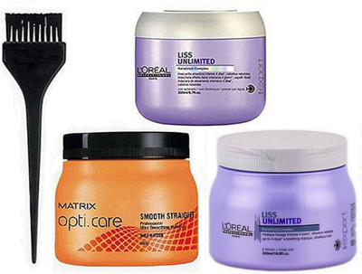 

Opticare Hair Brush,Matrix Smooth Straight Spa,L'Oreal Liss Unlimited Masque&Spa(Set of 4)