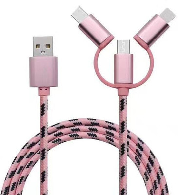 

IGADG 3 in 1 Multi function Nylon Braided FAST Charging USB Cable … USB Cable(Gold, Black), Black;gold