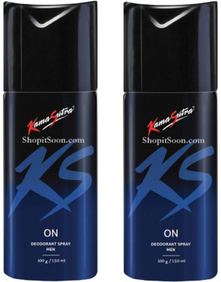 

KamaSutra On Deodornt Spray 150ML Each (Pack of 2) Deodorant Spray - For Men(300 ml, Pack of 2)