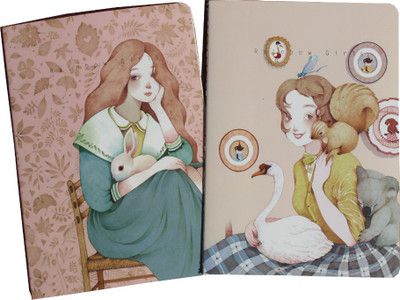 

GOONJ CREATIONS A4 Note Book(Ruled Notebook Rainbow Girls Pattern 2 ( SET of 2 ) Size - A4, MUTICOLOUR, Pack of 2)