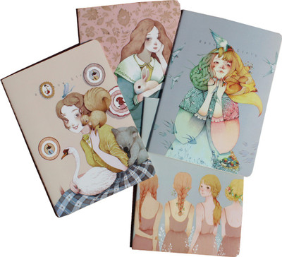 

GOONJ CREATIONS A4 Note Book(Ruled Notebook Rainbow Girls Complete ( Set of 4 ) Size - A4, MUTICOLOUR, Pack of 4)
