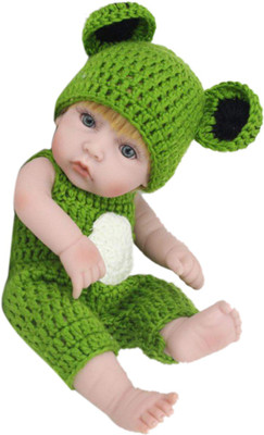 

Ritzkart Brand Newborn Baby soft silicon realistic playmate Doll, 30cm kids Toy(Green)