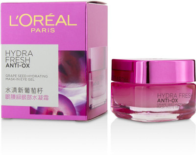 

L'Oreal Hydra Fresh Anti-Ox Grape seed Hydrating Mask-In Eye Gel, 15 ml(15 ml)