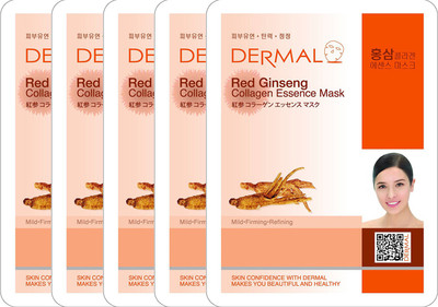 

Dermal Korea Dermal Red Ginseng Collagen Essence Face Mask (Pack of 5)(120 g)