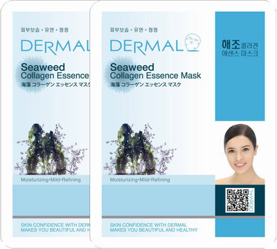 

Dermal Korea Dermal Seaweed Collagen Essence Face Mask (Pack of 2)(48 g)
