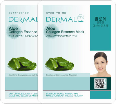 

Dermal Korea Dermal Aloe Collagen Essence Face Mask (Pack of 2)(48 g)
