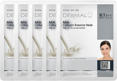 

Dermal Korea Dermal Milk Collagen Essence Face Mask (Pack of 5)(120 g)