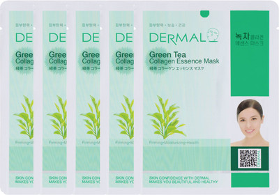 

Dermal Korea Dermal Green Tea Collagen Essence Face Mask (Pack of 5)(120 g)