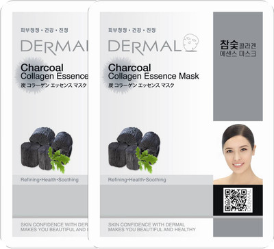 

Dermal Korea Dermal Charcoal Collagen Essence Face Mask (Pack of 2)(48 g)
