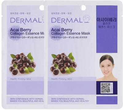 

Dermal Korea Dermal Acai Berry Collagen Essence Face Mask (Pack of 2)(48 g)