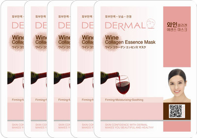 

Dermal Korea Dermal Wine Collagen EssenceFace Mask (Pack of 5)(120 g)