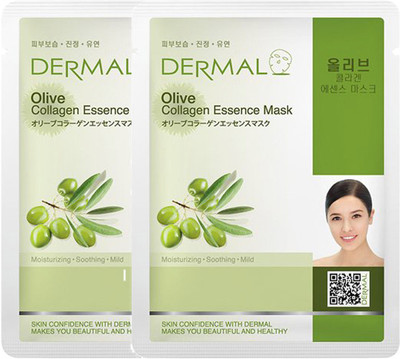 

Dermal Korea Dermal Olive Collagen Essence Face Mask (Pack of 2)(48 g)