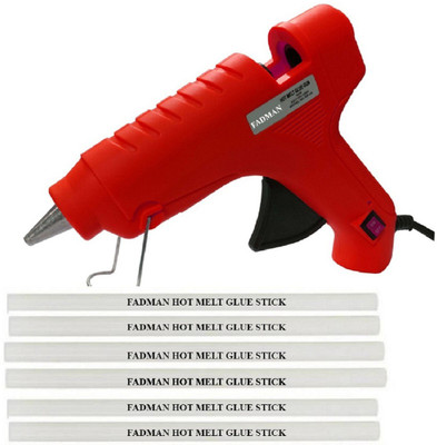 

FADMAN Bond red 40 Watt On Off Switch With 6 Transparent Sticks Standard Temperature Corded Glue Gun (11 mm) Standard Temperature Corded Glue Gun(11 mm)