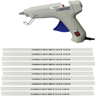 

FADMAN Bond white 40 Watt On Off Switch With 10 Transparent Sticks Standard Temperature Corded Glue Gun (11 mm) Standard Temperature Corded Glue Gun(11 mm)