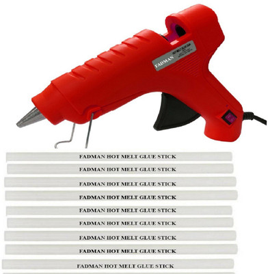

FADMAN Bond red 40 Watt On Off Switch With 9 Transparent Sticks Standard Temperature Corded Glue Gun (11 mm) Standard Temperature Corded Glue Gun(11 mm)