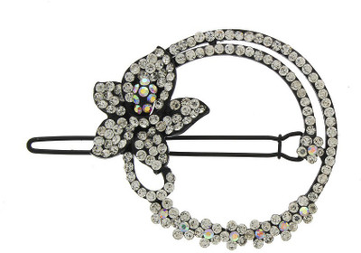 

Anuradha Art Jewellery Side Pin Hair Pin(Black, White)