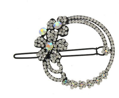 

Anuradha Art Jewellery Side Pin Hair Pin(Black, White)