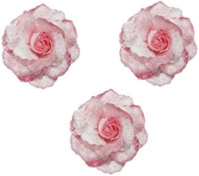 

Raaya Set Of 3 Pcs Hair Pins With Pink Flowers Hair Pin(Pink)
