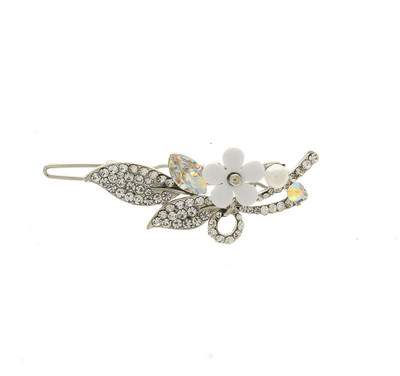 

Anuradha Art Jewellery Side Pin Hair Pin(Black, White)