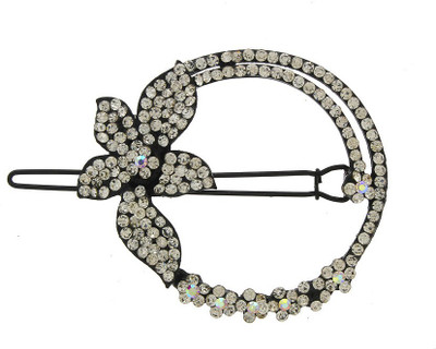 

Anuradha Art Jewellery Side Pin Hair Pin(Black, White)