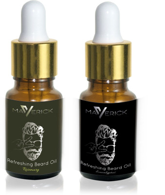

Maverick Cool Refreshing beard oil pack of 2 with freshness of Eucalyptus & Rosemary essential oils & pure Jojoba Hair Oil(10 ml)
