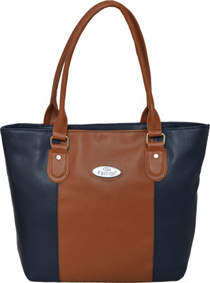 FD Fashion Soft Luggage Shoulder Bag(Blue, Tan)