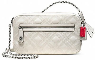 coach white sling bag