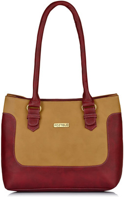 Fostelo Shoulder Bag(Beige, Maroon)
