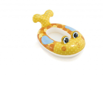 

SWASH Kiddie water float pool cruiser in Fish Shape for 3-6 year Kids Inflatable Pool Accessory(Yellow)