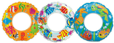 

YAMAMA Intex 59242 Ep 24" Inflatable Transparent Ring 1 PIECE Inflatable Pool Accessory(Multicolor)