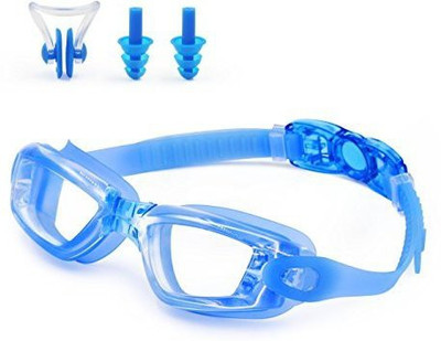 N.VCOMMUNICATION24X7 BEST QUALITY SWIMMING GOGGLE. SWIMMING EAR & NOSE PLUG Swimming Kit