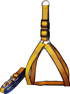 

Petshop7 Fancy Nylon Dog Harness & Leash 1 Inch - (Chest Size : 24-29 Inch) (Yellow) Dog Harness & Leash(, Yellow