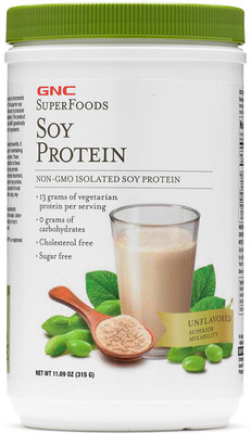 

GNC Soy Protein Powder for Vegan, Unflavored (11.09 Oz) Plant-Based Protein(315 g, Unflavored)