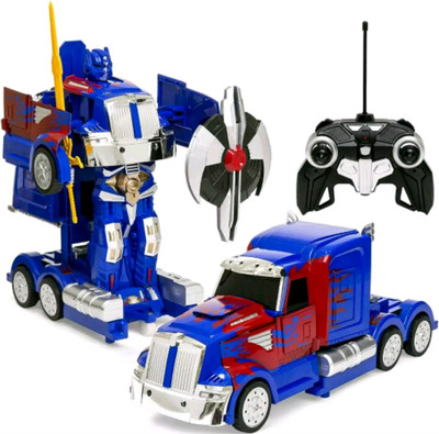 

Dhawani Transformers Remote Control Optimus Prime One Button Transforming Autobot Truck(MLTIU)