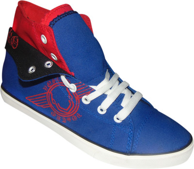 

GS Footwear Men Canvas Shoes For Men(Black, Yellow, Purple, Blue;black;red