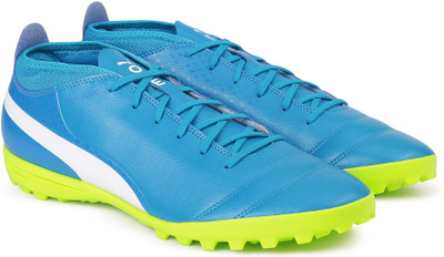

Puma ONE 17.4 TT Football Shoes For Men(Blue, Atomic blue-puma white-safety yellow