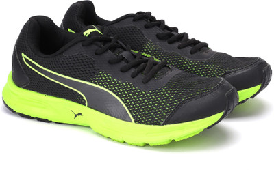 

Puma Heritage IDP Running Shoes For Men(Black, Green, Black-safety yellow-puma
