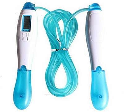 

N.VCOMMUNICATION24X7 BEST QUALITY SKIP AND FIT DIGITAL COUNTER Double Dutch Skipping Rope(White, Length: 462 cm), Sky blue