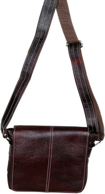 

HYATT Boys & Girls Casual Brown Genuine Leather Sling Bag